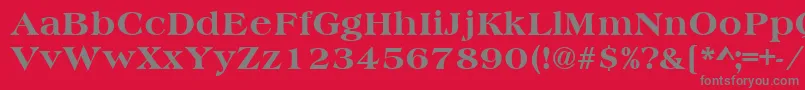 HeritageExtraBold Font – Gray Fonts on Red Background