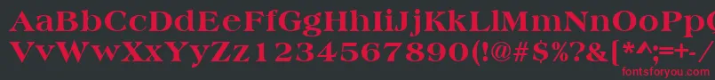 HeritageExtraBold Font – Red Fonts on Black Background