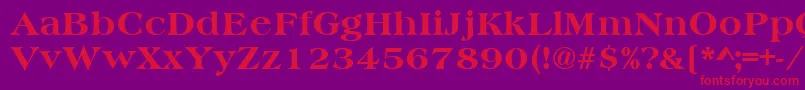 HeritageExtraBold-Schriftart – Rote Schriften auf violettem Hintergrund