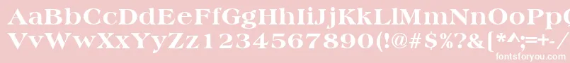 HeritageExtraBold-Schriftart – Weiße Schriften auf rosa Hintergrund