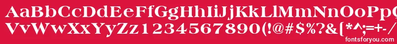 HeritageExtraBold Font – White Fonts on Red Background