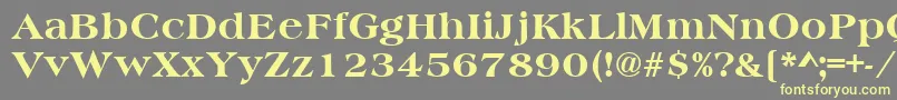 HeritageExtraBold Font – Yellow Fonts on Gray Background