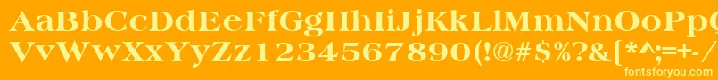 HeritageExtraBold Font – Yellow Fonts on Orange Background