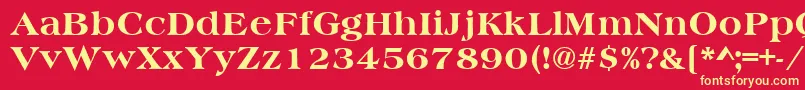 HeritageExtraBold Font – Yellow Fonts on Red Background