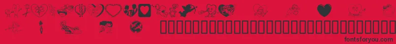 Fonte LuvyaBabe – fontes pretas em um fundo vermelho