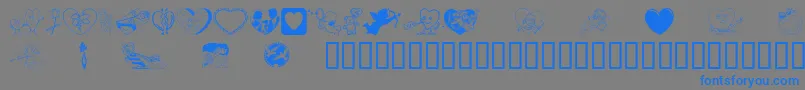 LuvyaBabe Font – Blue Fonts on Gray Background