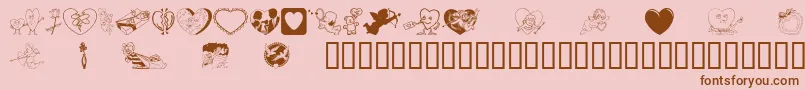 LuvyaBabe Font – Brown Fonts on Pink Background