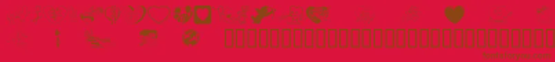 LuvyaBabe Font – Brown Fonts on Red Background