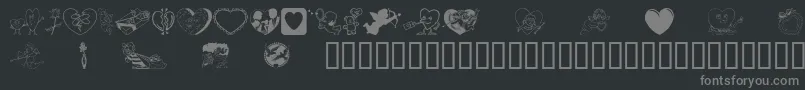 LuvyaBabe Font – Gray Fonts on Black Background