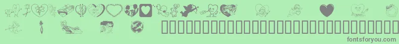 LuvyaBabe Font – Gray Fonts on Green Background