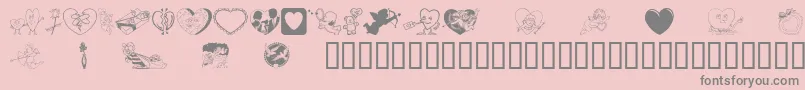 LuvyaBabe Font – Gray Fonts on Pink Background