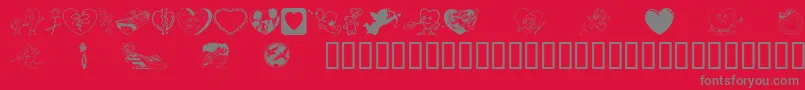 LuvyaBabe Font – Gray Fonts on Red Background