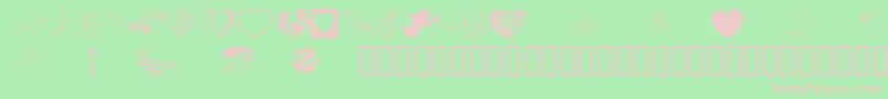 LuvyaBabe Font – Pink Fonts on Green Background