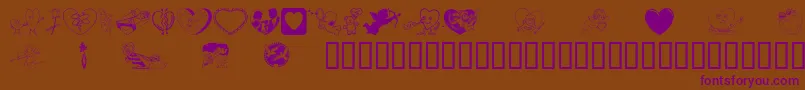 LuvyaBabe Font – Purple Fonts on Brown Background
