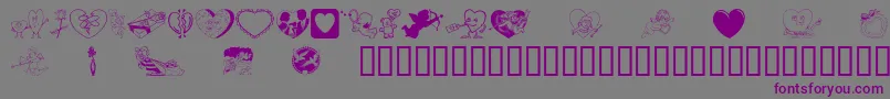 LuvyaBabe Font – Purple Fonts on Gray Background