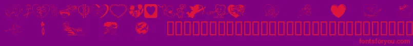 Police LuvyaBabe – polices rouges sur fond violet
