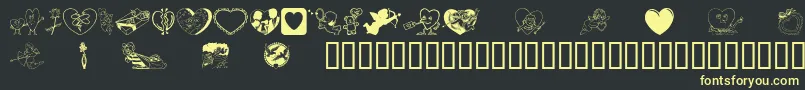 LuvyaBabe Font – Yellow Fonts on Black Background