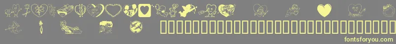 LuvyaBabe Font – Yellow Fonts on Gray Background