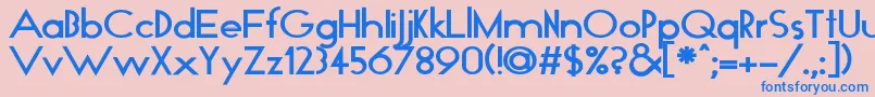 GloBoldフォントについての詳細 フォントGloBold – ピンクの背景に青い文字