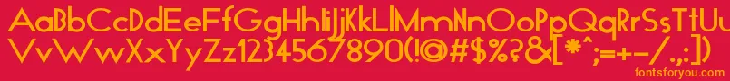 GloBold Font – Orange Fonts on Red Background