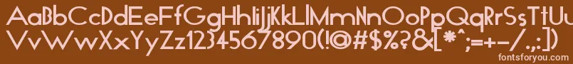 Więcej informacji o czcionce GloBold Czcionka GloBold – różowe czcionki na brązowym tle