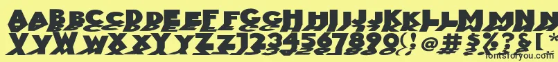 Mirrorblack Font – Black Fonts on Yellow Background