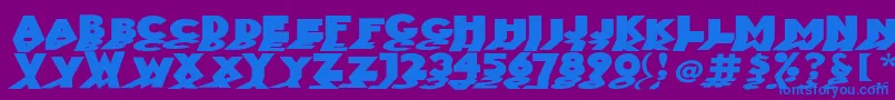 Mirrorblack Font – Blue Fonts on Purple Background