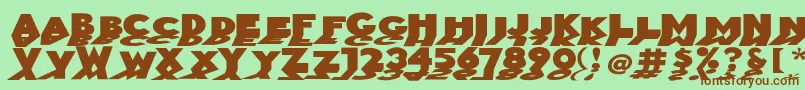 Mirrorblack Font – Brown Fonts on Green Background