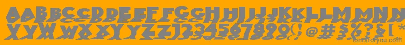 Mirrorblack Font – Gray Fonts on Orange Background