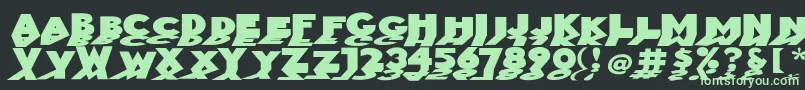 Mirrorblack Font – Green Fonts on Black Background