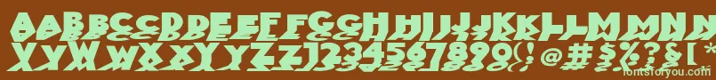 Mirrorblack Font – Green Fonts on Brown Background