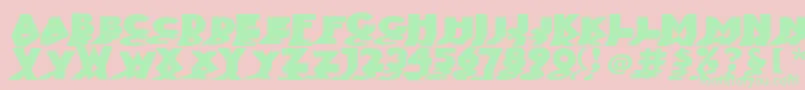 Mirrorblack Font – Green Fonts on Pink Background