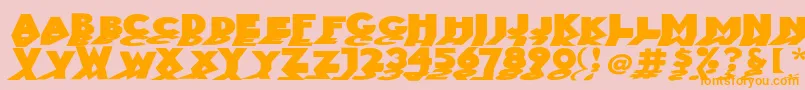 Mirrorblack Font – Orange Fonts on Pink Background