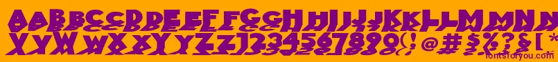 Mirrorblack Font – Purple Fonts on Orange Background