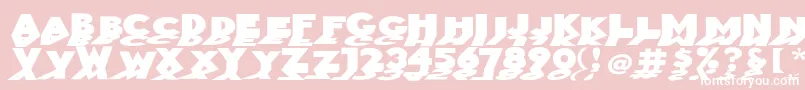 Mirrorblack Font – White Fonts on Pink Background