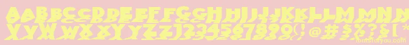 Mirrorblack Font – Yellow Fonts on Pink Background