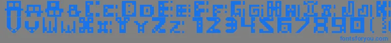 Masked Font – Blue Fonts on Gray Background