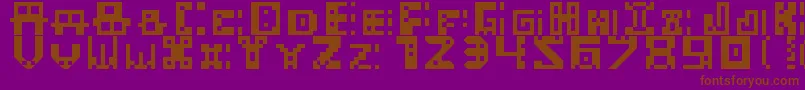 Masked Font – Brown Fonts on Purple Background