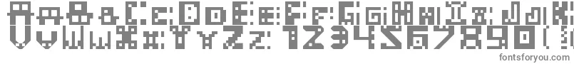 フォントMasked – 白い背景に灰色の文字