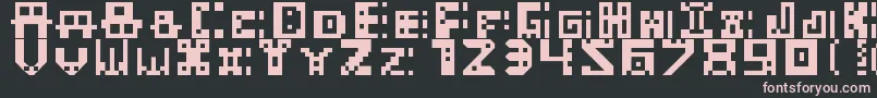 Masked Font – Pink Fonts on Black Background
