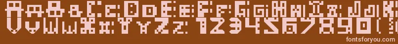 Masked Font – Pink Fonts on Brown Background
