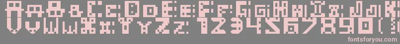 Masked Font – Pink Fonts on Gray Background