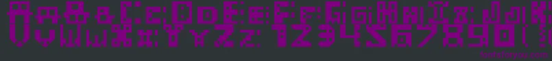 Masked Font – Purple Fonts on Black Background