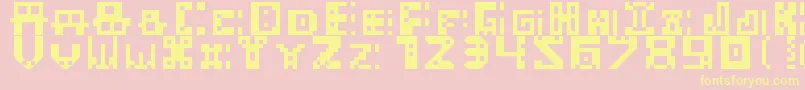 Masked Font – Yellow Fonts on Pink Background