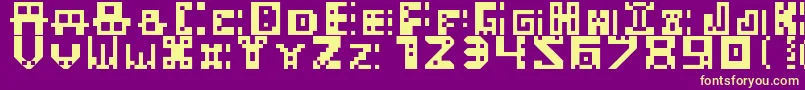 Masked Font – Yellow Fonts on Purple Background