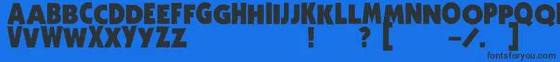 Czcionka ZhukovZippo – czarne czcionki na niebieskim tle