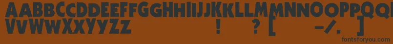 ZhukovZippo Font – Black Fonts on Brown Background