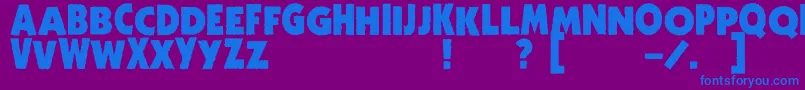 ZhukovZippo Font – Blue Fonts on Purple Background