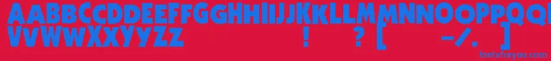 フォントZhukovZippo – 赤い背景に青い文字