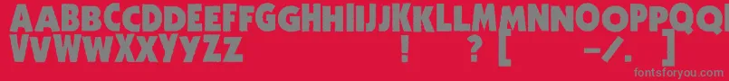 ZhukovZippo Font – Gray Fonts on Red Background